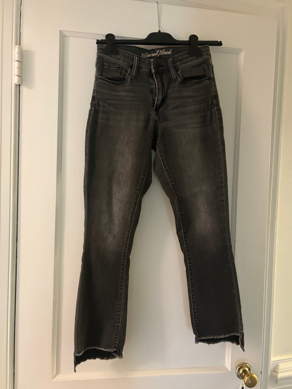 Universal Thread Women's Straight Leg Jeans in Washed Black